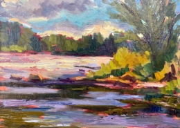 Summer on the Saco, 6"x8", $325 by Melanie Barash Levitt