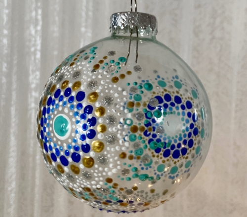 Paint a Mandala Glass Ornament w/ Kristen Pobatschnig